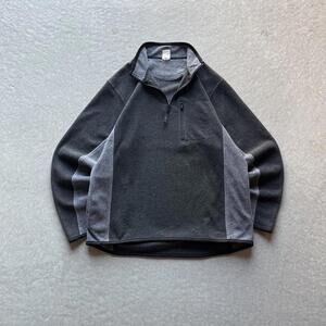 Vintage 2003 Grey Old Navy Fleece Quarter-Zip